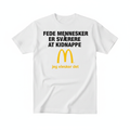 McDonald's t-shirt med dansk tekst