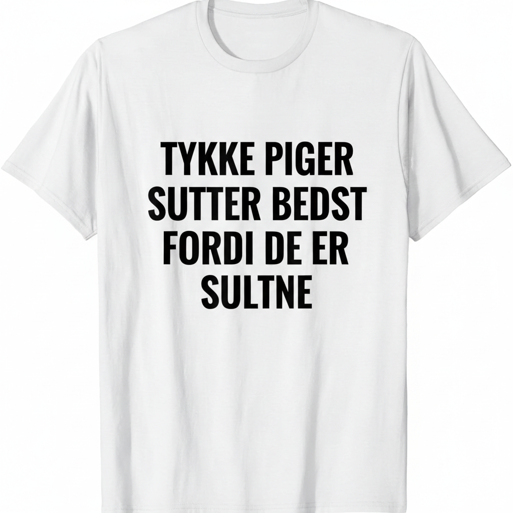 Tykke piger sutter bedst fordi de er sultne T-shirt